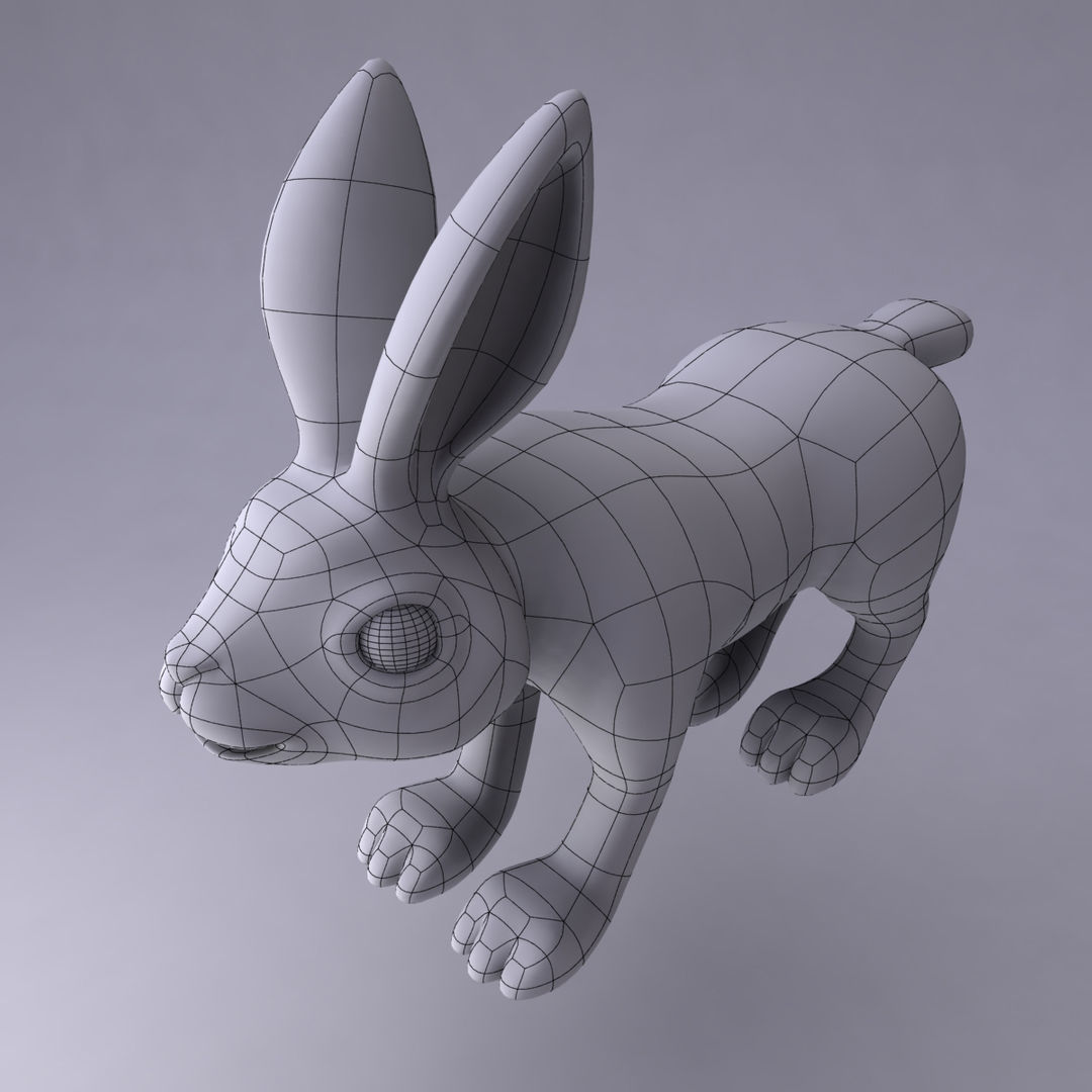 Rabbit Low-poly 3D model_15