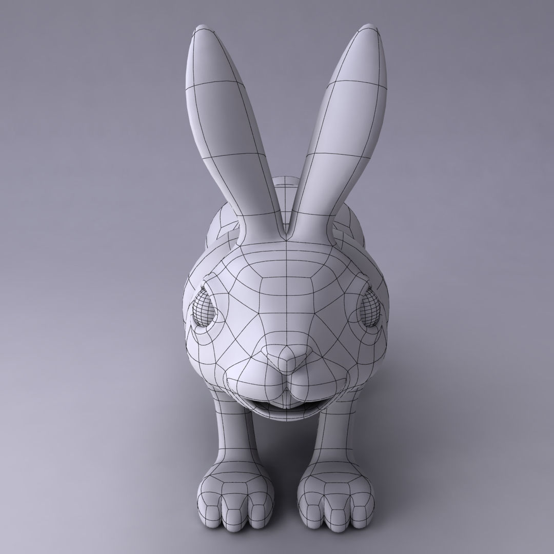 Rabbit Low-poly 3D model_10
