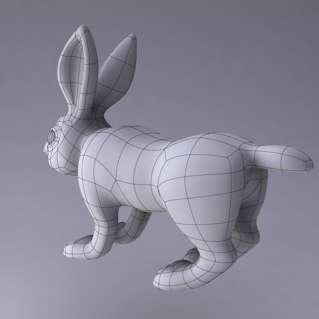 Rabbit Low-poly 3D model_14