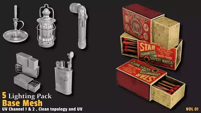 Lighting Props Base Mesh