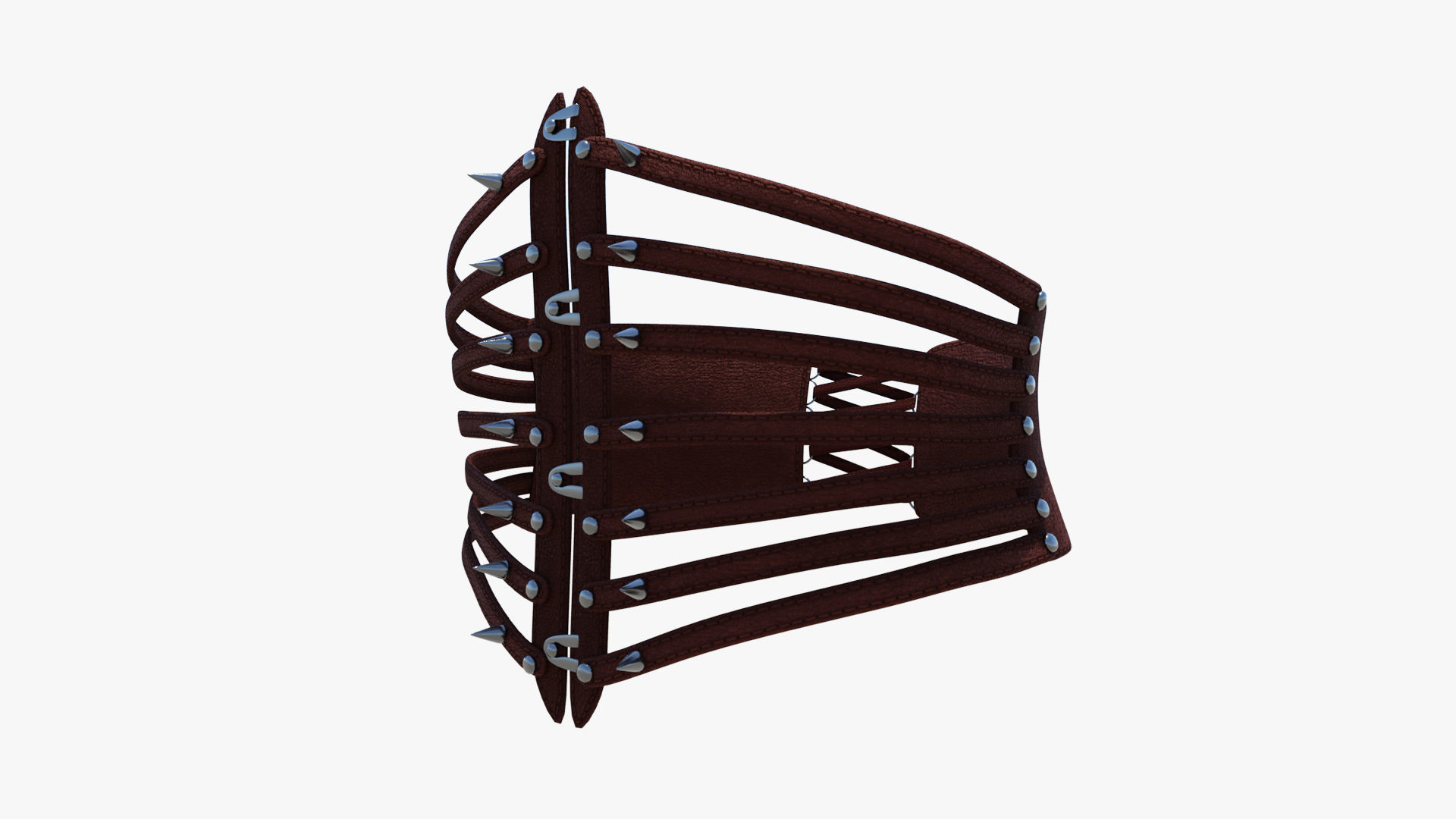 Punk Corset 01 Low-poly 3D model_2