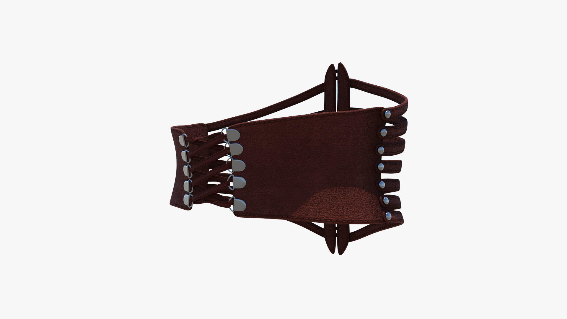Punk Corset 01 Low-poly 3D model_7