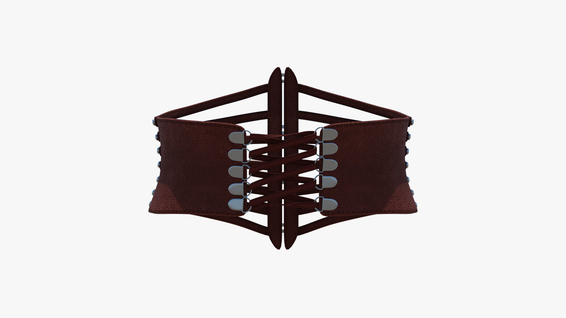 Punk Corset 01 Low-poly 3D model_6