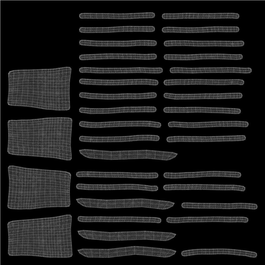 Punk Corset 01 Low-poly 3D model_13