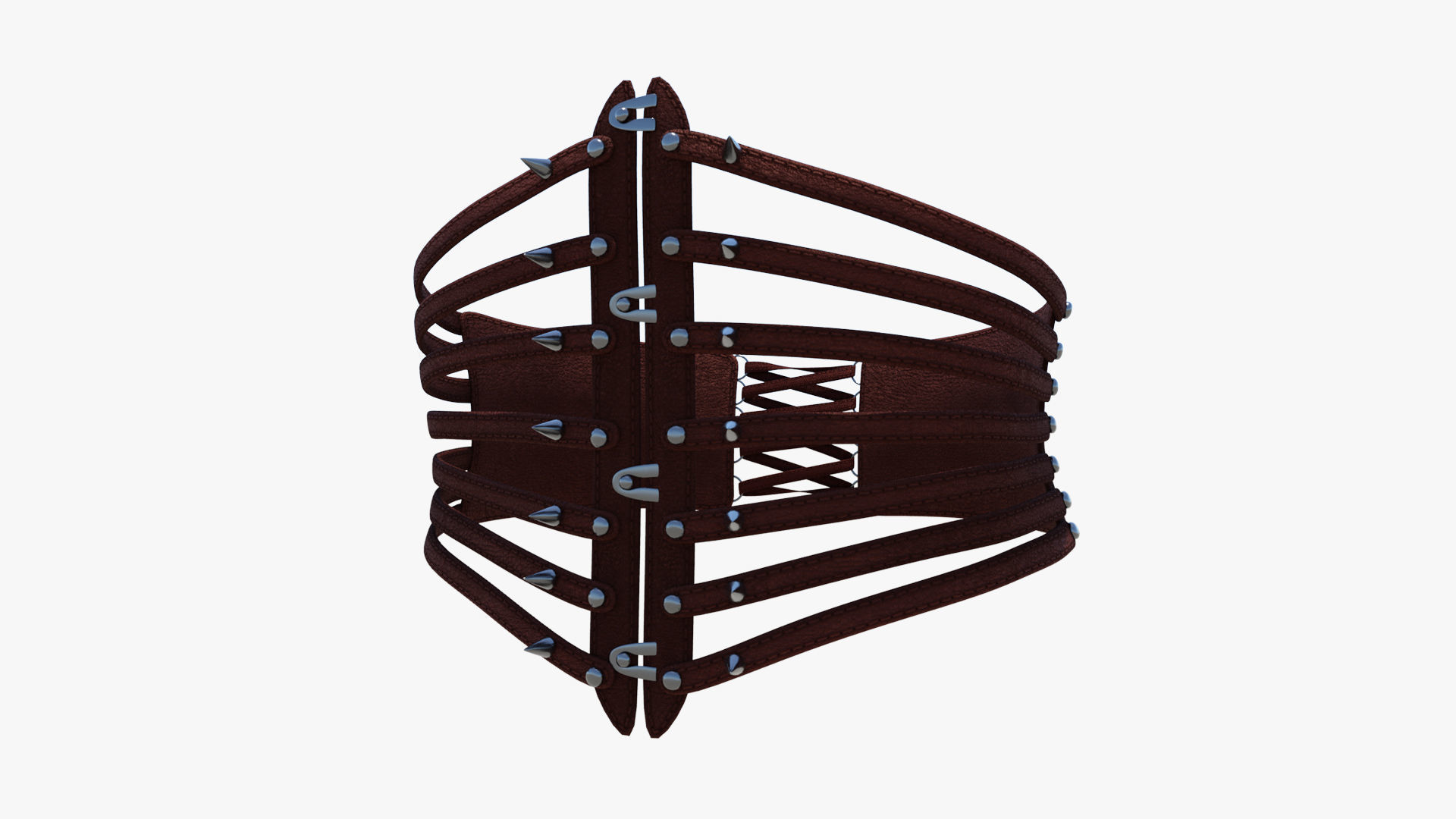 Punk Corset 01 Low-poly 3D model_1