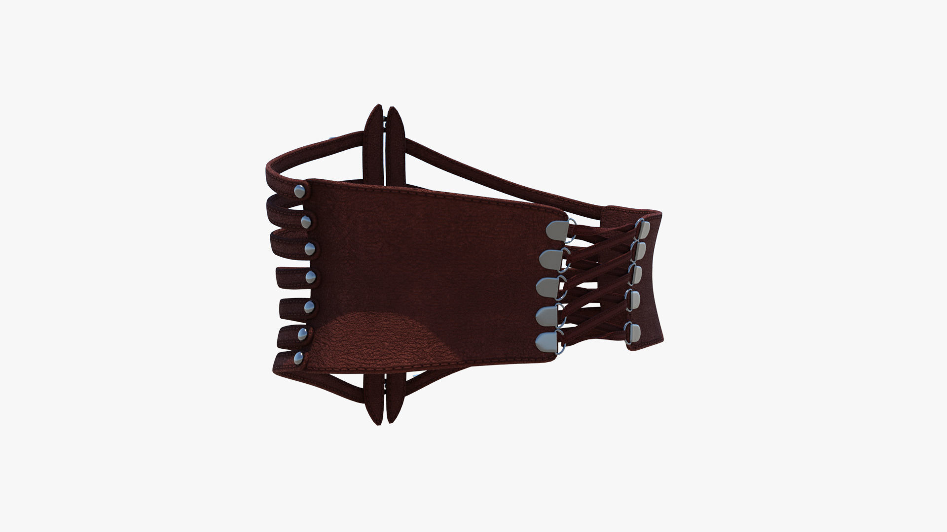 Punk Corset 01 Low-poly 3D model_5