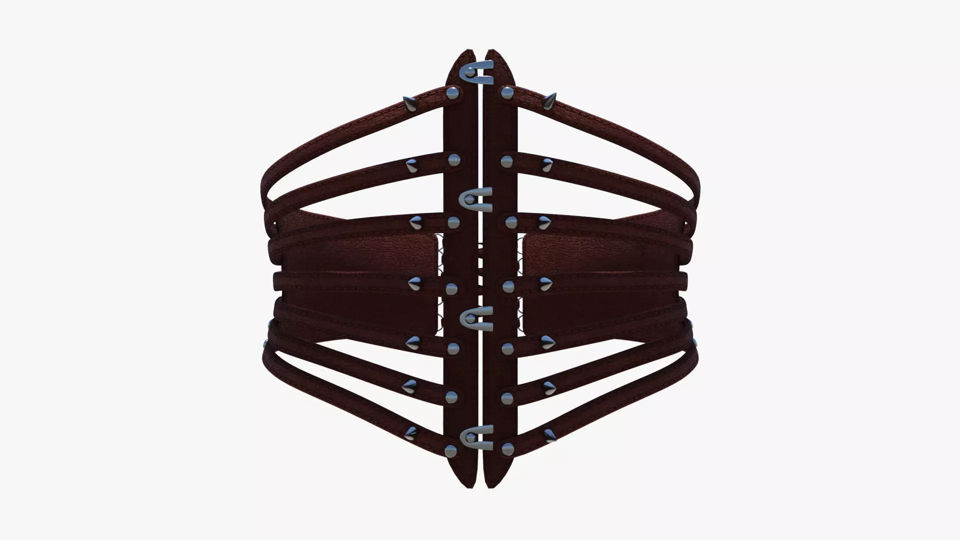 Punk Corset 01 Low-poly 3D model_0