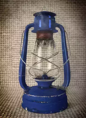 Gas Lamp  Low-poly 3D model