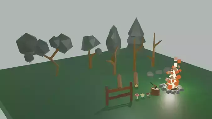 Low Poly Forest Props Pack