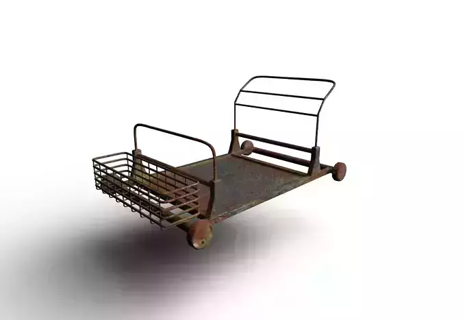 Rusted Industrial Trolly 1