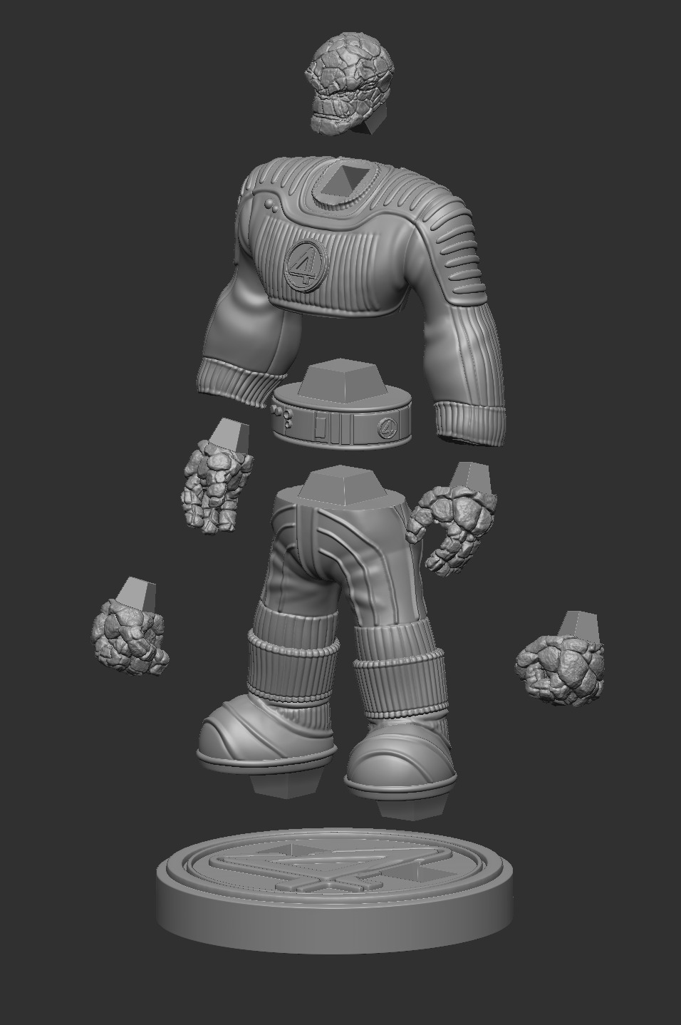 The Thing 2025 Fan Art Fantastic Four First Steps Inspired 3D model_5