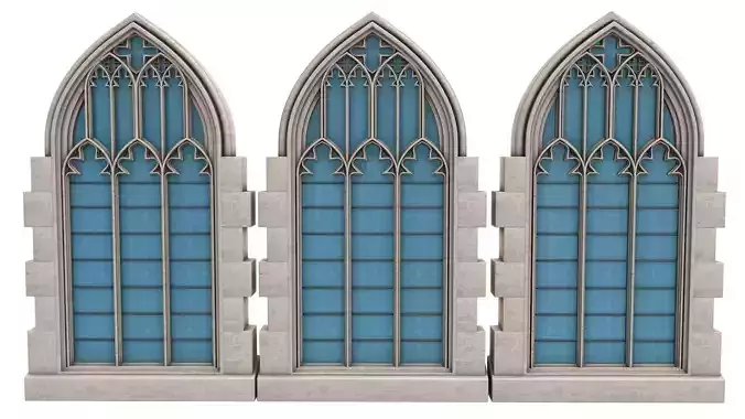 Gothic Window 3D model