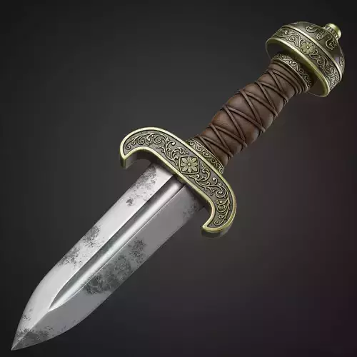Roman Gladius Sword - Classical short sword with bronze hilt 
