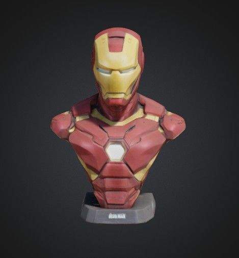iron man bust 3D print model_1