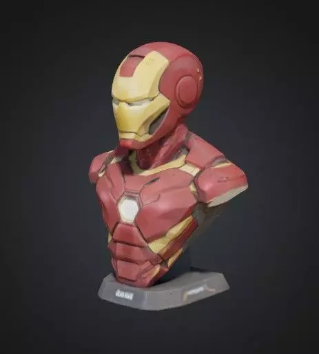 iron man bust 3D print model_0