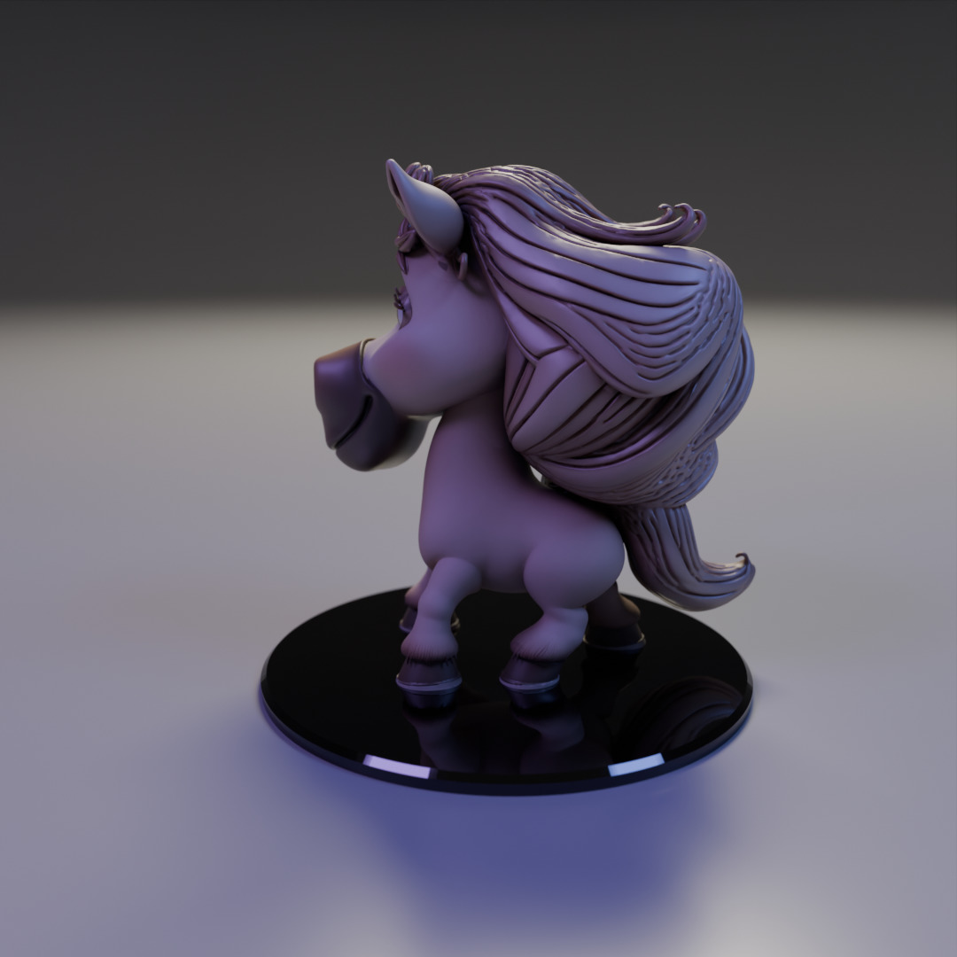 cartoon horse 3D print model_11