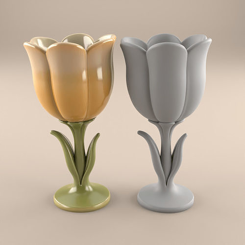 Elegant Tulip planter urn candy container candle holder 3D print model