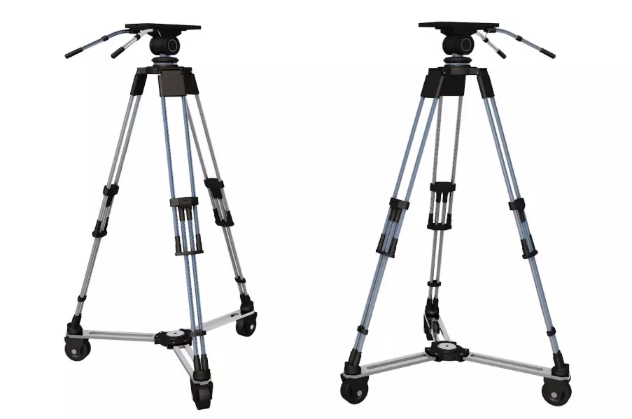 3D TV Studio Camera Pedestal tripod 3D model_0