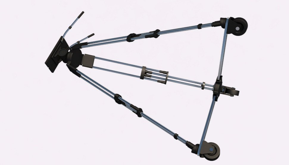 3D TV Studio Camera Pedestal tripod 3D model_4