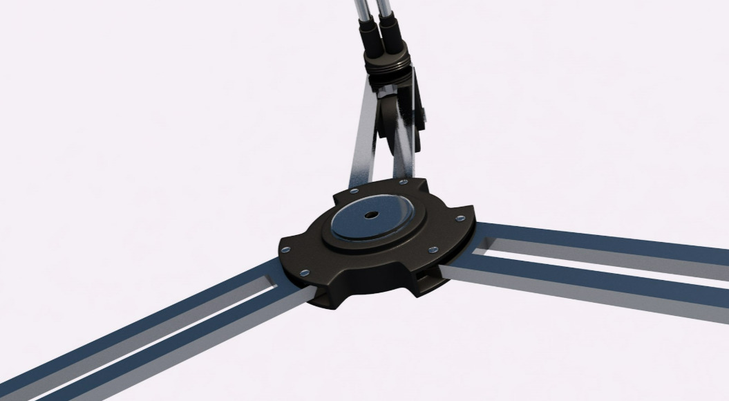 3D TV Studio Camera Pedestal tripod 3D model_5