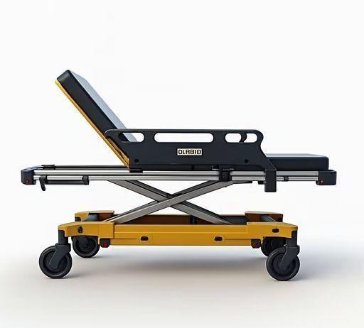 Medical Stretcher Low-poly 3D model_3