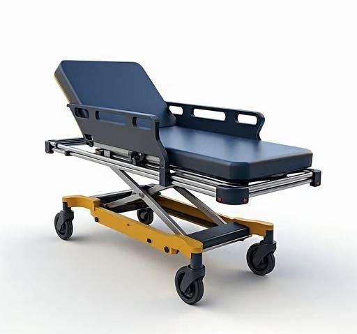 Medical Stretcher Low-poly 3D model_2