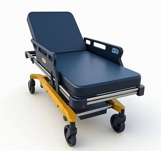 Medical Stretcher Low-poly 3D model_1