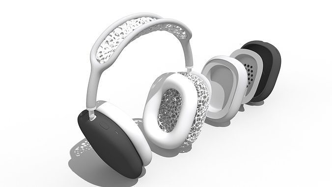 Modular Over-Ear Headset Design 3D model