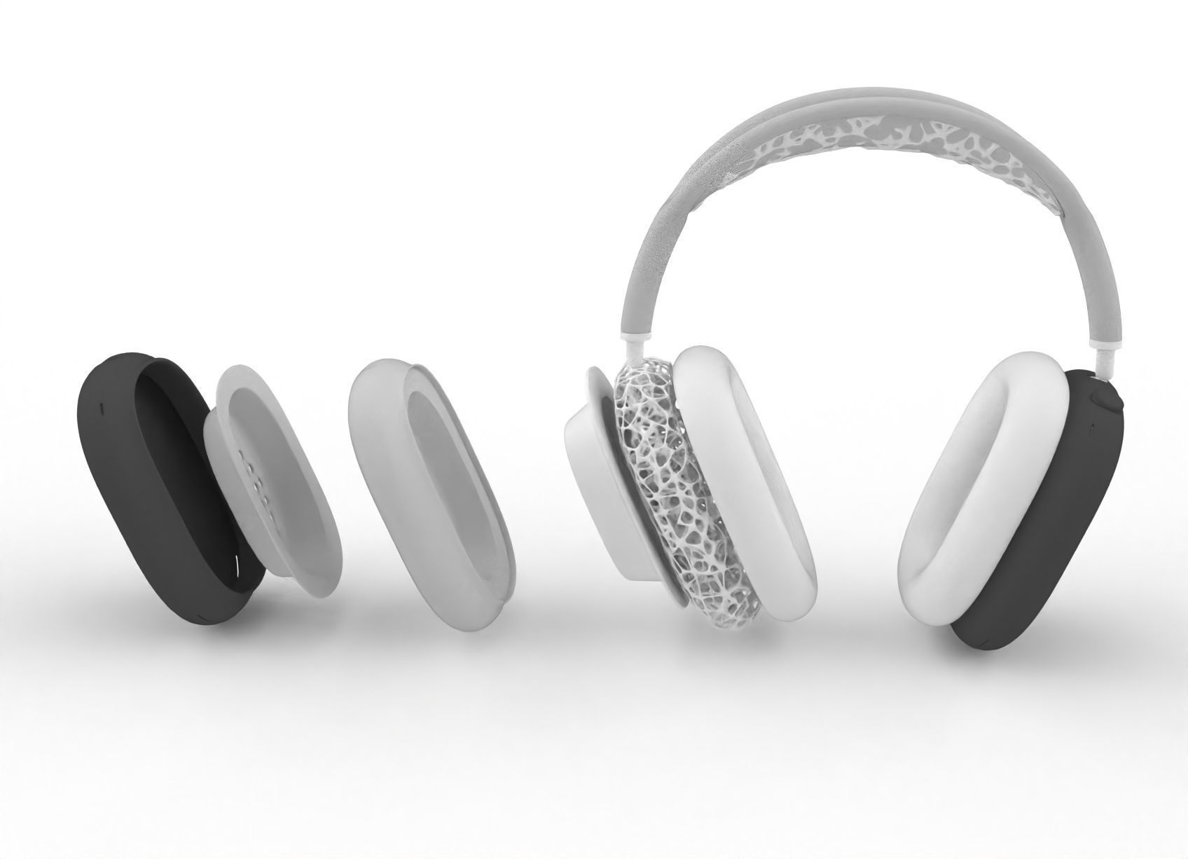 Modular Over-Ear Headset Design 3D model_6