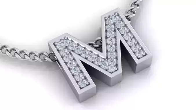 Initial Letter Pendant M