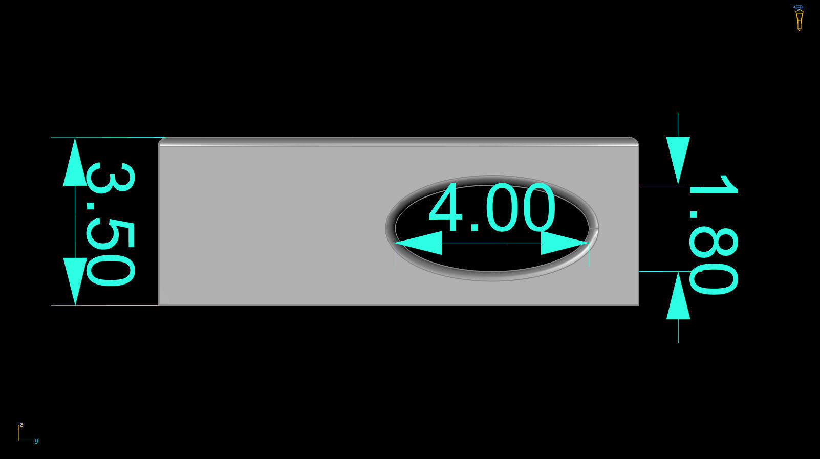 Initial Letter Pendant M 3D print model_4