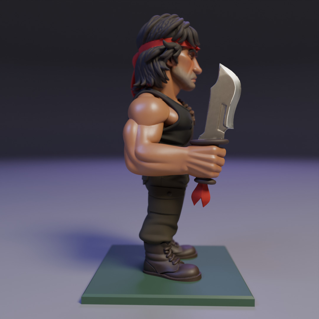 Rambo chibi 3D print model_1