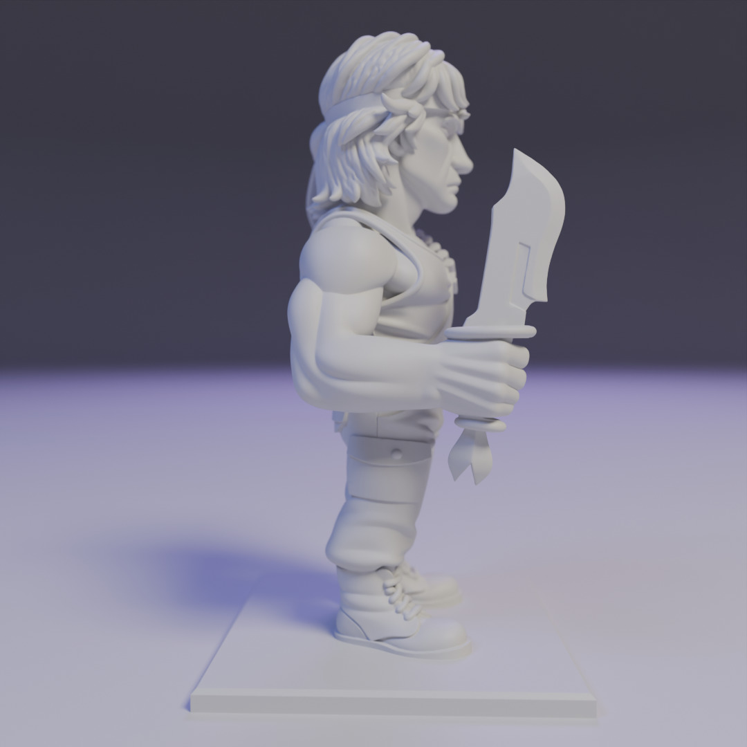 Rambo chibi 3D print model_2