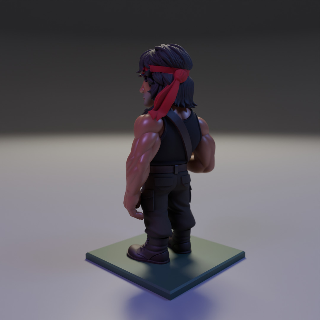 Rambo chibi 3D print model_11