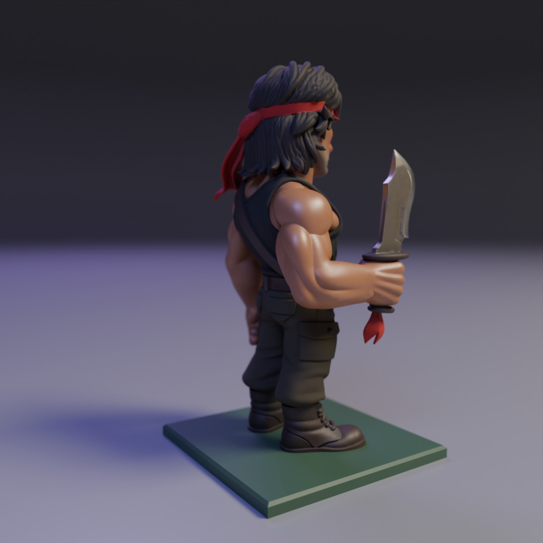 Rambo chibi 3D print model_13