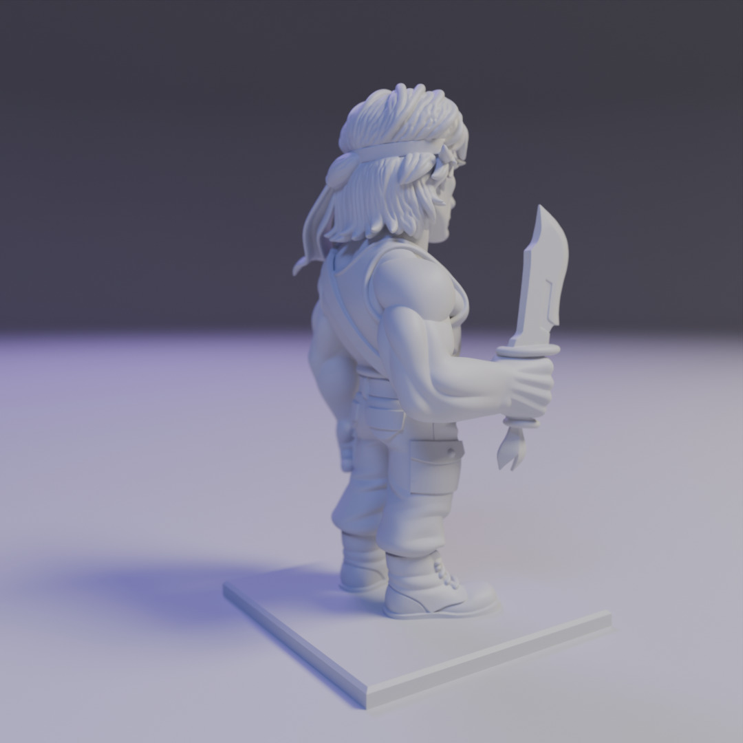 Rambo chibi 3D print model_14
