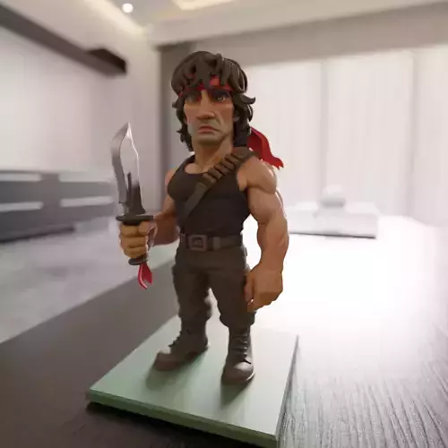 Rambo chibi 3D print model
