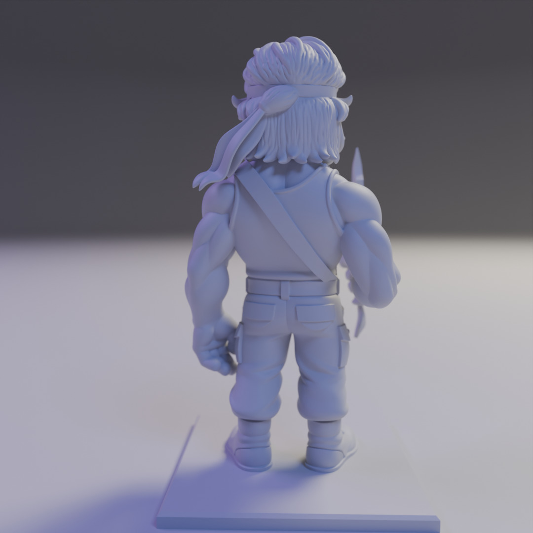 Rambo chibi 3D print model_6