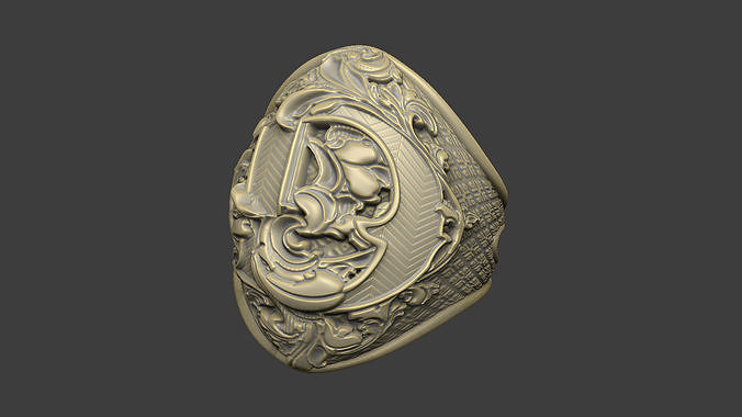 D letters ring design 3D print model