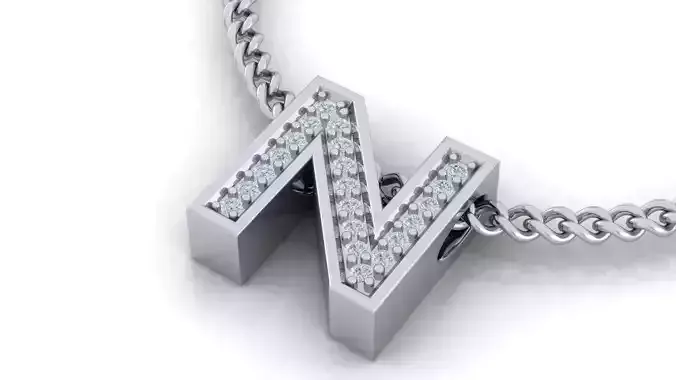 Initial Letter Pendant N