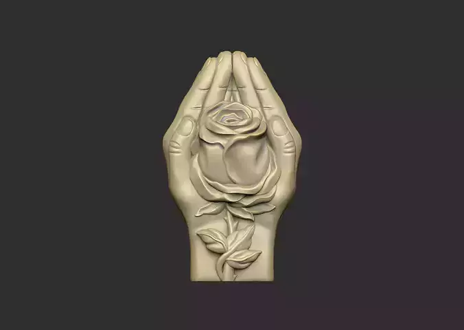 Hands and rose design