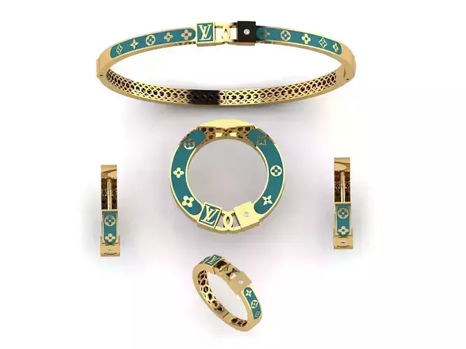 Branded enamel set 3D print model