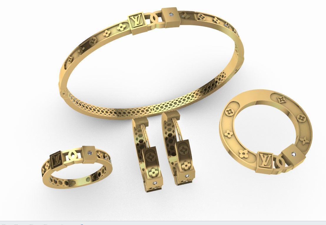 Branded enamel set 3D print model_5