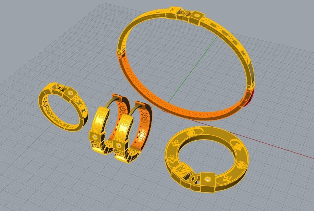 Branded enamel set 3D print model_4