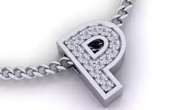 Initial Letter Pendant P