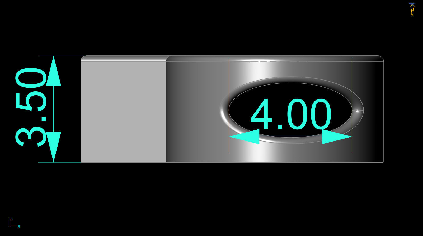 Initial Letter Pendant P 3D print model_4