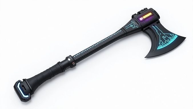 Tech Hatchet 3D Model Low-poly 3D model