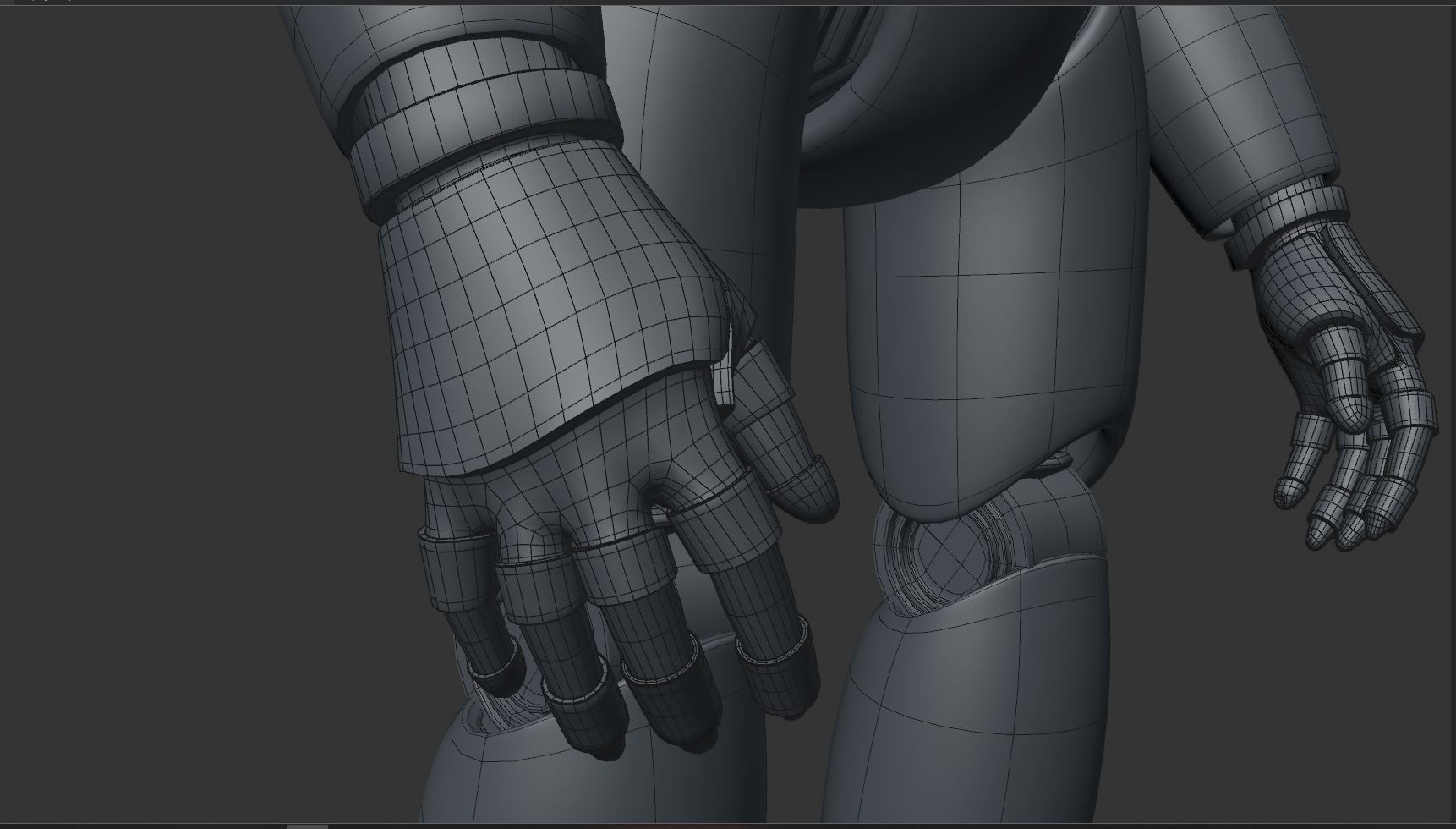 Cute Cat-Eared Sci-Fi Robot Low-poly 3D model_28