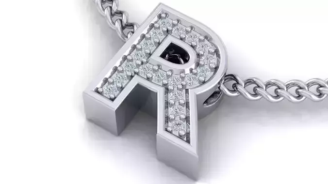 Initial Letter Pendant R