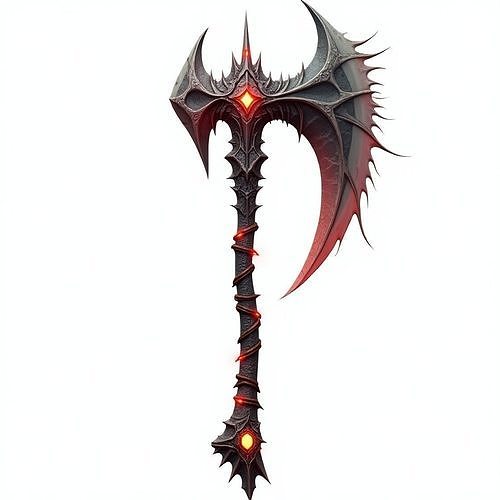 Red Dragon Wing Scythe 3D Model Low-poly 3D model